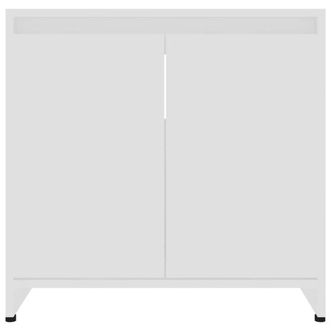 Badkamerkast 60x33x61 cm bewerkt hout wit 6