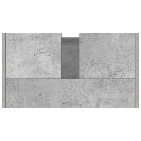 Badkamerkast 60x33x61 cm bewerkt hout betongrijs 9