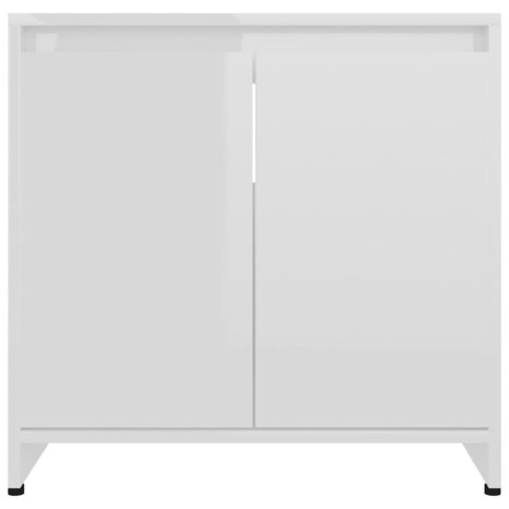 Badkamerkast 60x33x61 cm bewerkt hout hoogglans wit 6