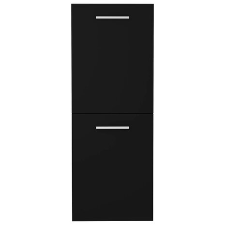 Badkamerkast 30x30x80 cm bewerkt hout zwart 3