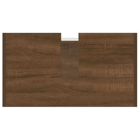 Badkamerkast 60x33x60 cm bewerkt hout bruin eikenkleur 8