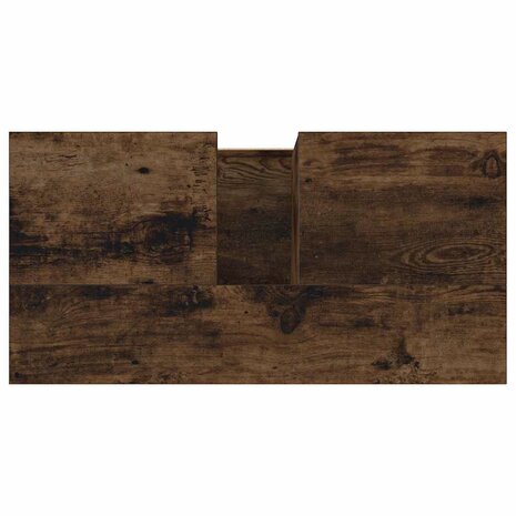 Badkamerkast 60x33x61 cm bewerkt hout gerookt eikenkleurig 9