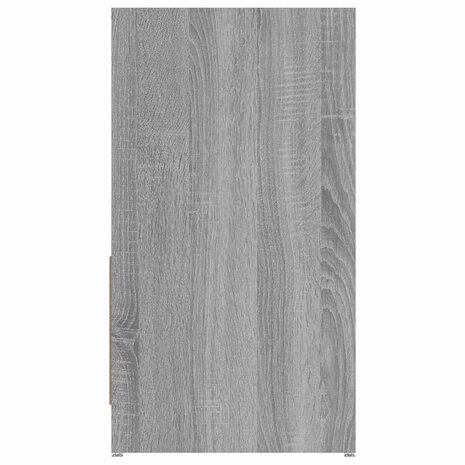 Badkamerkast 60x33x61 cm bewerkt hout grijs sonoma eikenkleurig 7