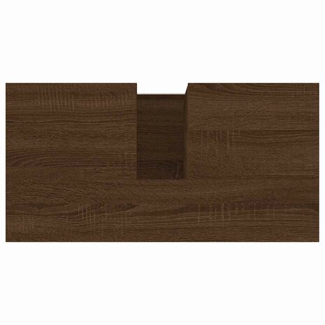 Badkamerkast 60x33x61 cm bewerkt hout bruin eikenkleur 9