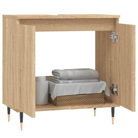 Badkamerkast 58x33x60 cm bewerkt hout sonoma eikenkleurig 3