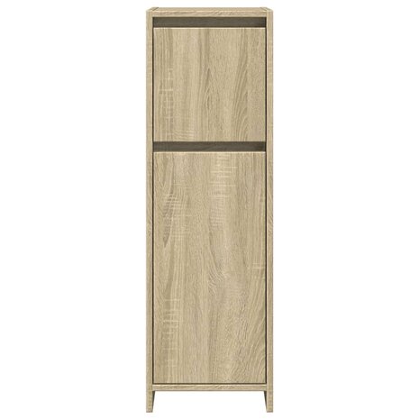 Badkamerkast 30x30x95 cm spaanplaat sonoma eikenkleurig 4