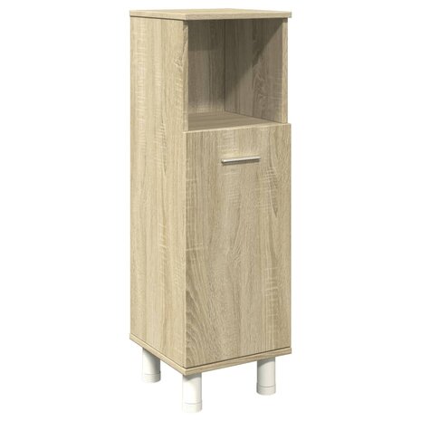 Badkamerkast 30,5x30x95 cm bewerkt hout sonoma eikenkleurig 2