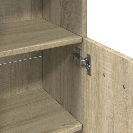 Badkamerkast 30,5x30x95 cm bewerkt hout sonoma eikenkleurig 8