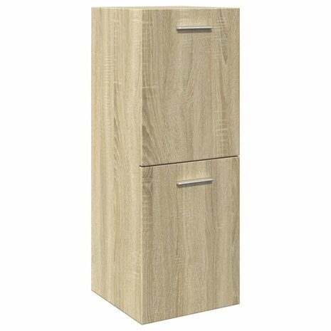 Badkamerkast 30x30x80 cm spaanplaat sonoma eikenkleurig 2