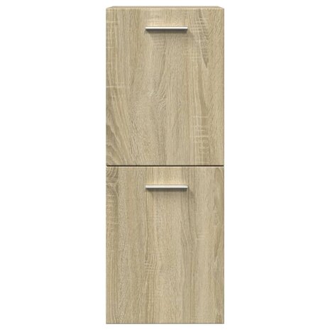 Badkamerkast 30x30x80 cm spaanplaat sonoma eikenkleurig 4