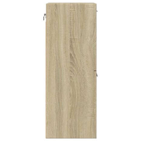 Badkamerkast 30x30x80 cm spaanplaat sonoma eikenkleurig 5