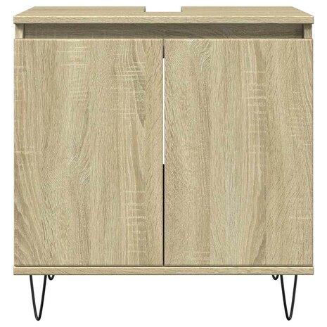 Badkamerkast 58x33x60 cm bewerkt hout sonoma eikenkleurig 3