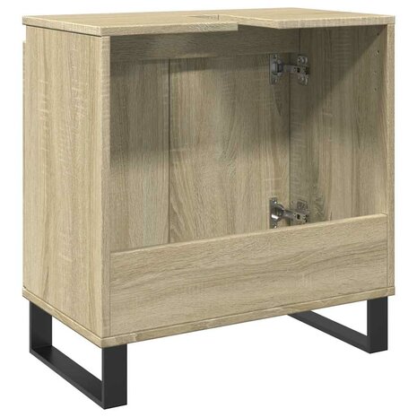 Badkamerkast 58x33x60 cm bewerkt hout sonoma eikenkleurig 5