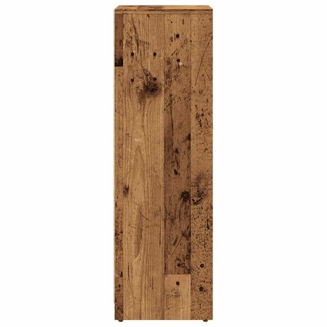 Badkamerkast 30x30x95 cm bewerkt hout oud houtkleurig 5