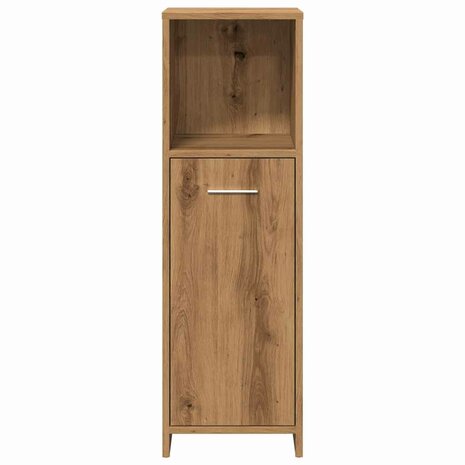 Badkamerkast 30x30x95 cm bewerkt hout artisanaal eikenkleur 4
