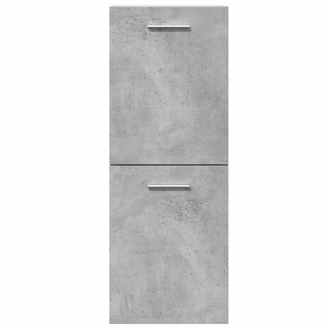 Badkamerwandkast 30x30x80 cm bewerkt hout betongrijs 4
