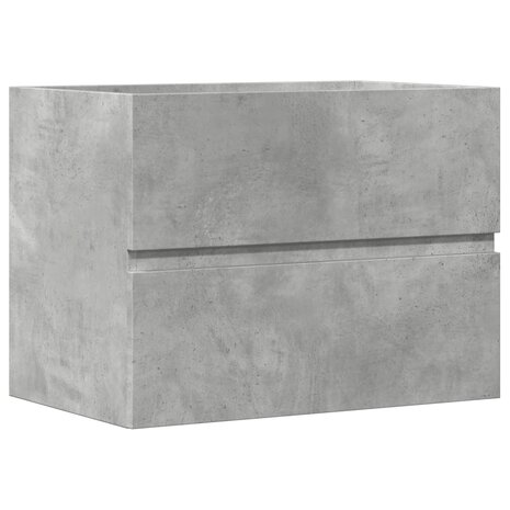 Badkamerkast 60x38,5x45 cm bewerkt hout betongrijs 2