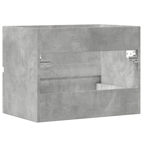 Badkamerkast 60x38,5x45 cm bewerkt hout betongrijs 6