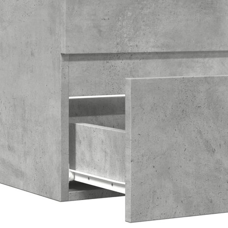 Badkamerkast 60x38,5x45 cm bewerkt hout betongrijs 8