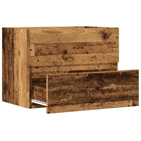 Badkamerkast 60x38,5x45 cm bewerkt hout oud houtkleurig 7