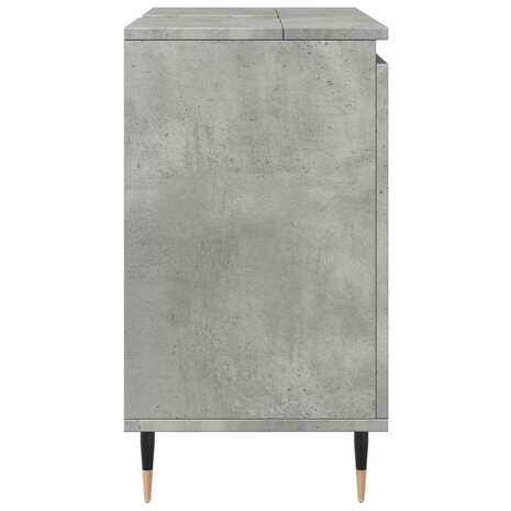 Badkamerkast 58x33x60 cm bewerkt hout betongrijs 5