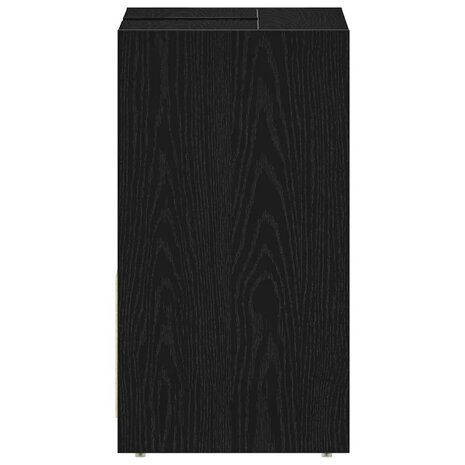 Badkamerkast 60x33x60 cm spaanplaat zwart eikenkleurig 7