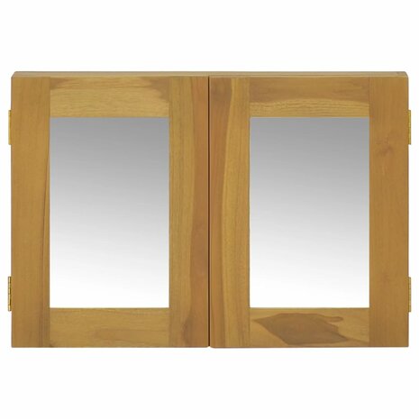 Spiegelkast 60x10x40 cm massief teakhout 2
