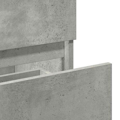 Badkamerkast met spiegel bewerkt hout betongrijs 8