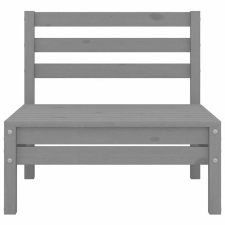 3-delige Loungeset massief grenenhout grijs 4