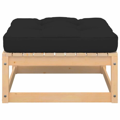 3-delige Loungeset met kussens massief grenenhout 3
