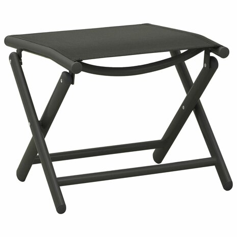 3-delige Loungeset textileen en aluminium zwart 8