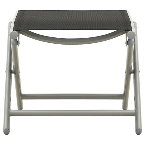 3-delige Loungeset textileen en aluminium zilverkleurig 9