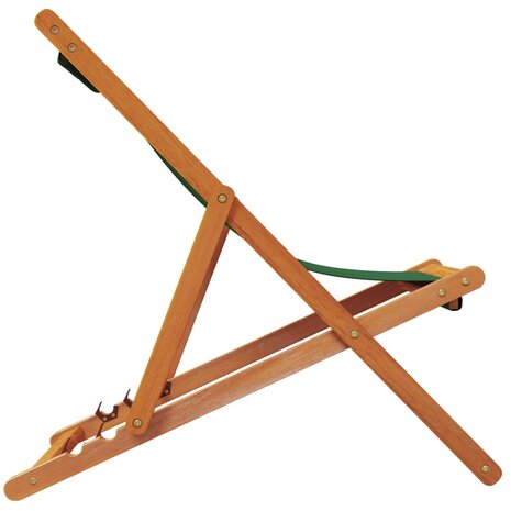 Strandstoelen 2 st inklapbaar stof groen 5