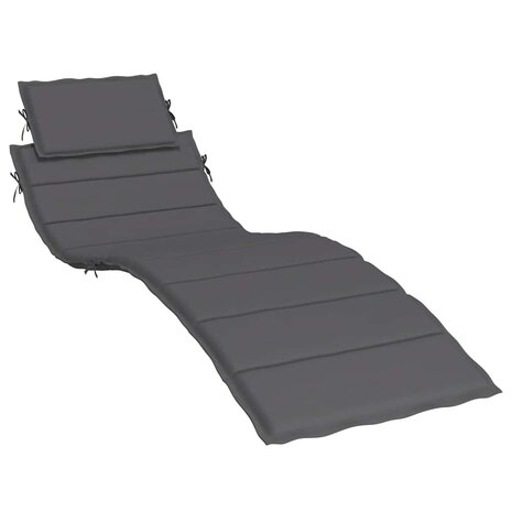Ligbedkussen 186x58x3 cm oxford stof antracietkleurig 2
