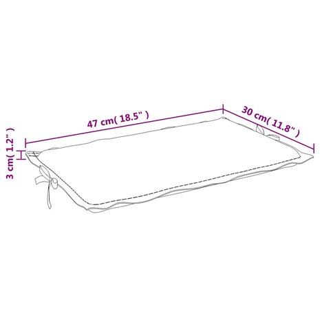 Ligbedkussen 186x58x3 cm oxford stof grijs 9