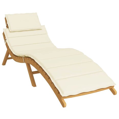 Ligbedkussen 186x58x3 cm oxford stof crèmekleurig 2