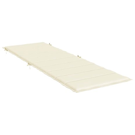Ligbedkussen 186x58x3 cm oxford stof crèmekleurig 3