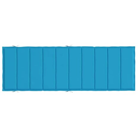 Ligbedkussen 186x58x3 cm oxford stof blauw 5