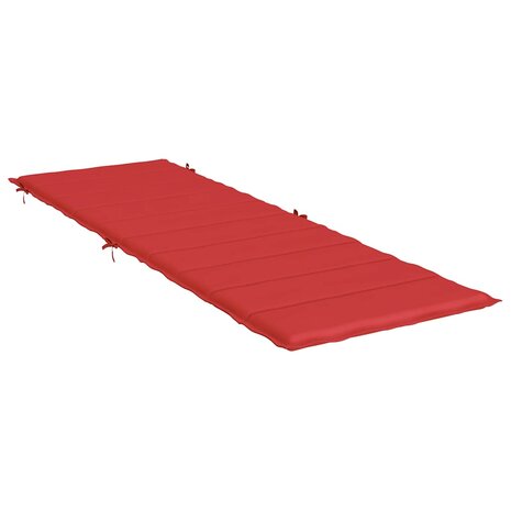 Ligbedkussen 186x58x3 cm oxford stof rood 4