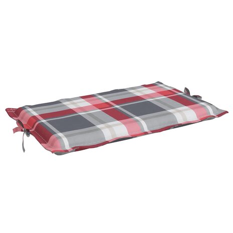 Ligbedkussen 186x58x3 cm oxford stof ruitpatroon rood 7