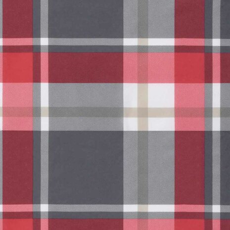 Ligbedkussen 186x58x3 cm oxford stof ruitpatroon rood 9