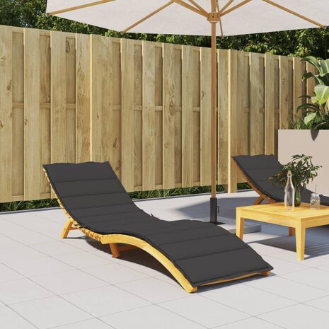 Ligbedkussen 200x70x3 cm oxford stof zwart 1