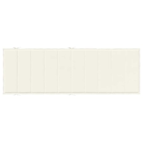 Ligbedkussen 186x58x3 cm stof gemêleerd crèmekleurig 6