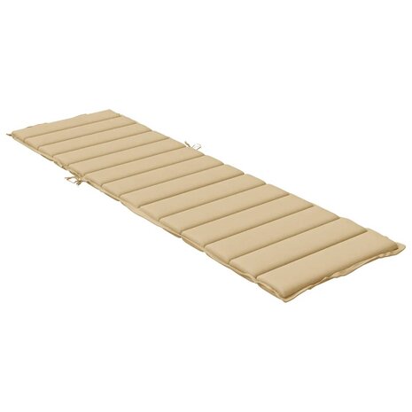 Ligbedkussen 200x50x4 cm stof gemêleerd beige 4