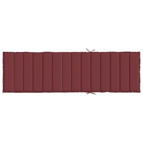 Ligbedkussen 200x60x4 cm stof gemêleerd wijnrood 5