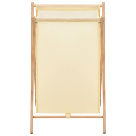 Wasmand 42x41x64 cm cederhout en stof beige 3