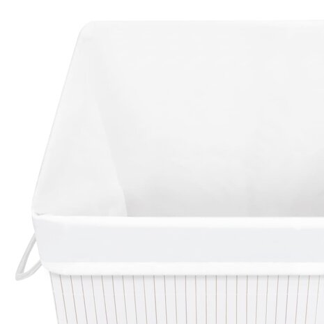 Wasmand met 1 vak bamboe wit 7