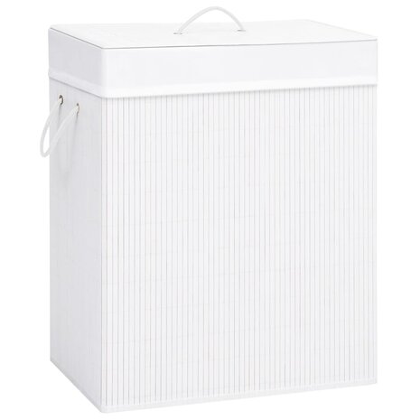 Wasmand met 1 vak 83 L bamboe wit 1