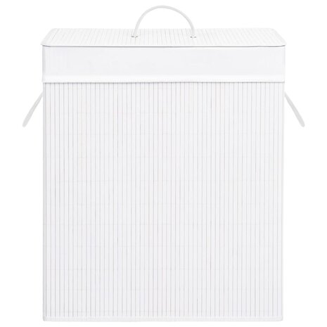 Wasmand met 1 vak 83 L bamboe wit 4