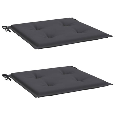 Tuinstoelkussens 2 st 40x40x3 cm oxford stof antracietkleurig 3